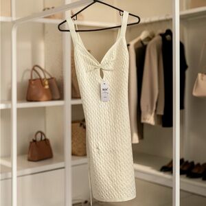 Guess Mini Dress Textured Sweetheart Cutout Size NWT